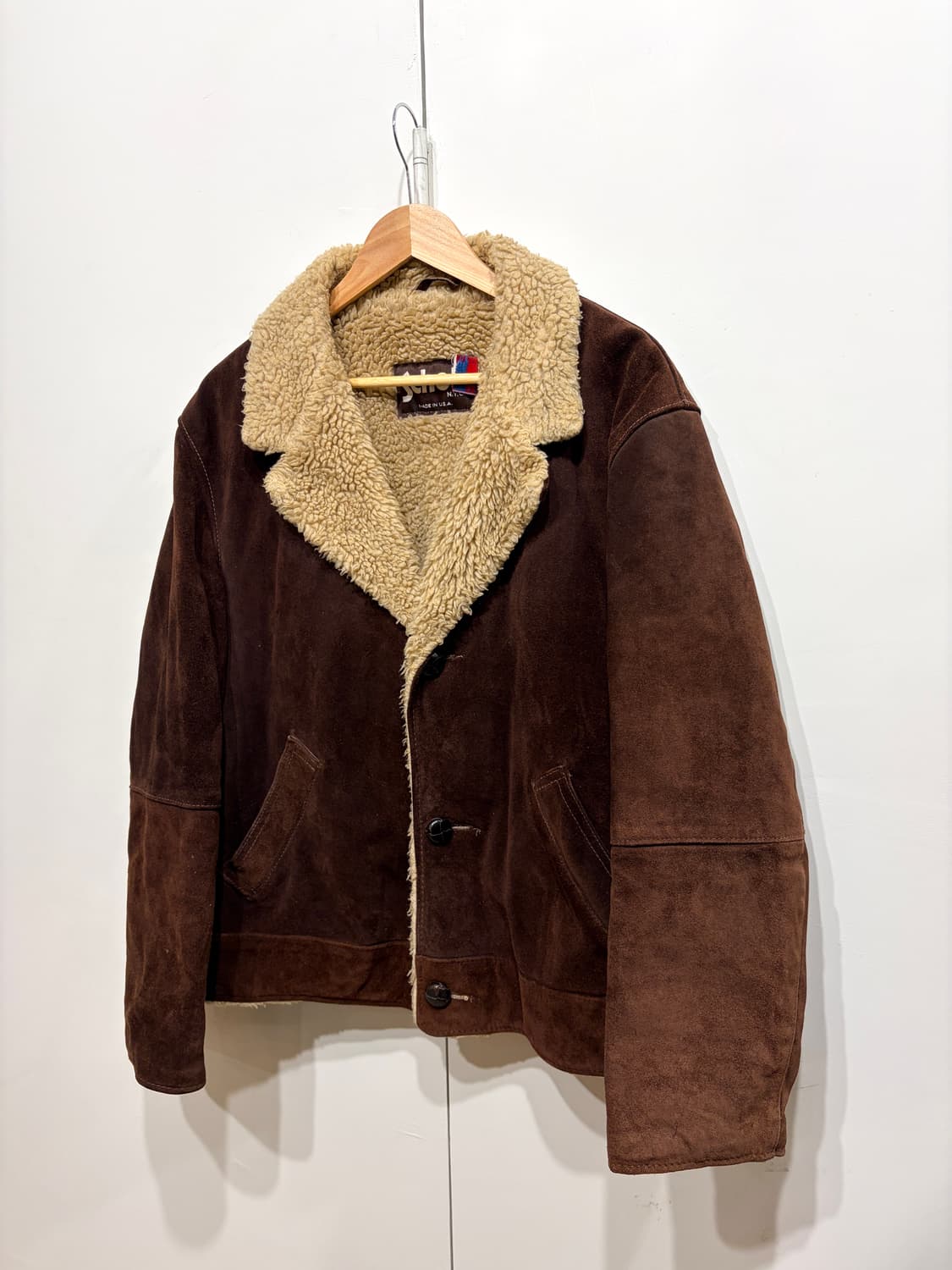 Schott 쇼트 스웨이드 무스탕 자켓 상품이미지2