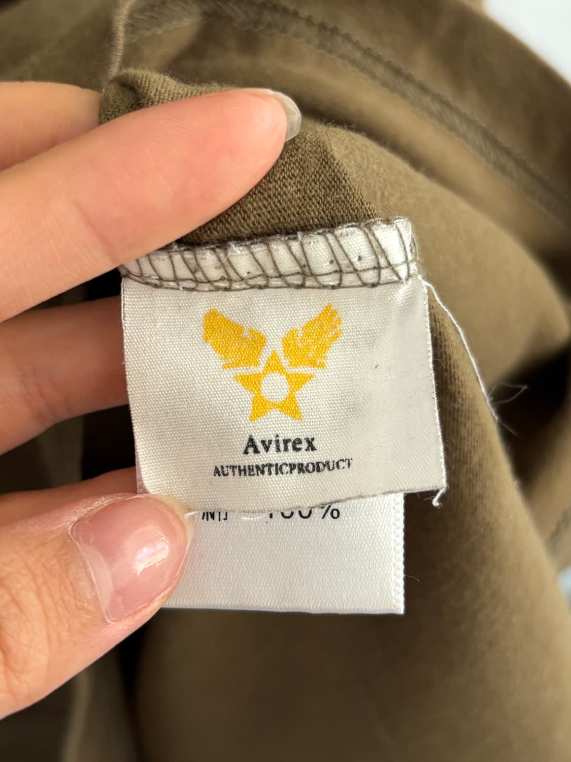 Avirex 아비렉스 카키 프린팅 티셔츠 상품이미지7