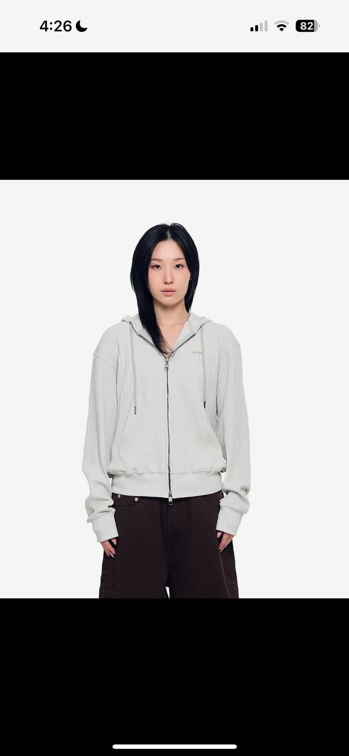 아캄 AAKAM Knitted Zip-up Hoodie (Ivory) 상품이미지2