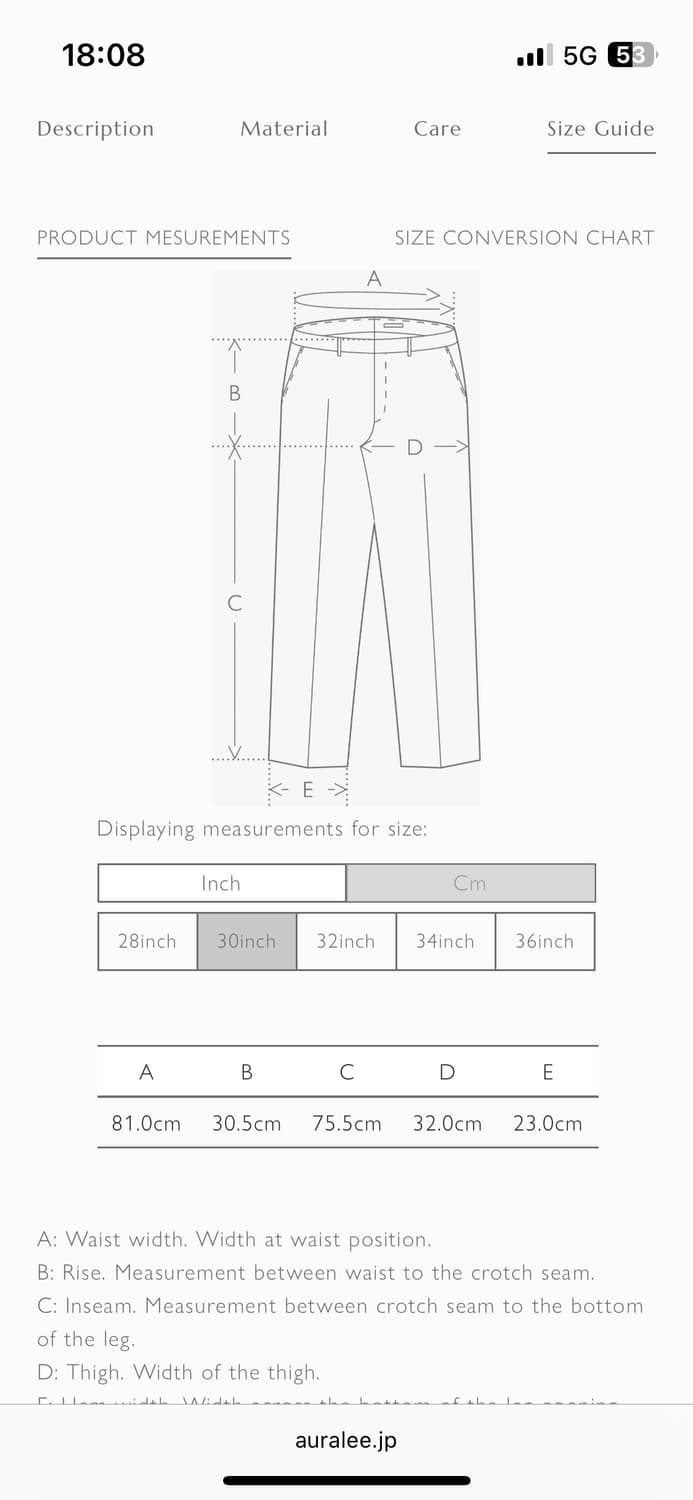 오라리 5p 데님 30 상품이미지2