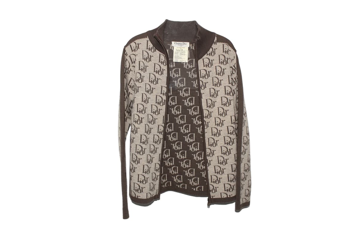 1990s Christian Dior 크리스챤디올 오블리크 집업 니트 상품이미지7