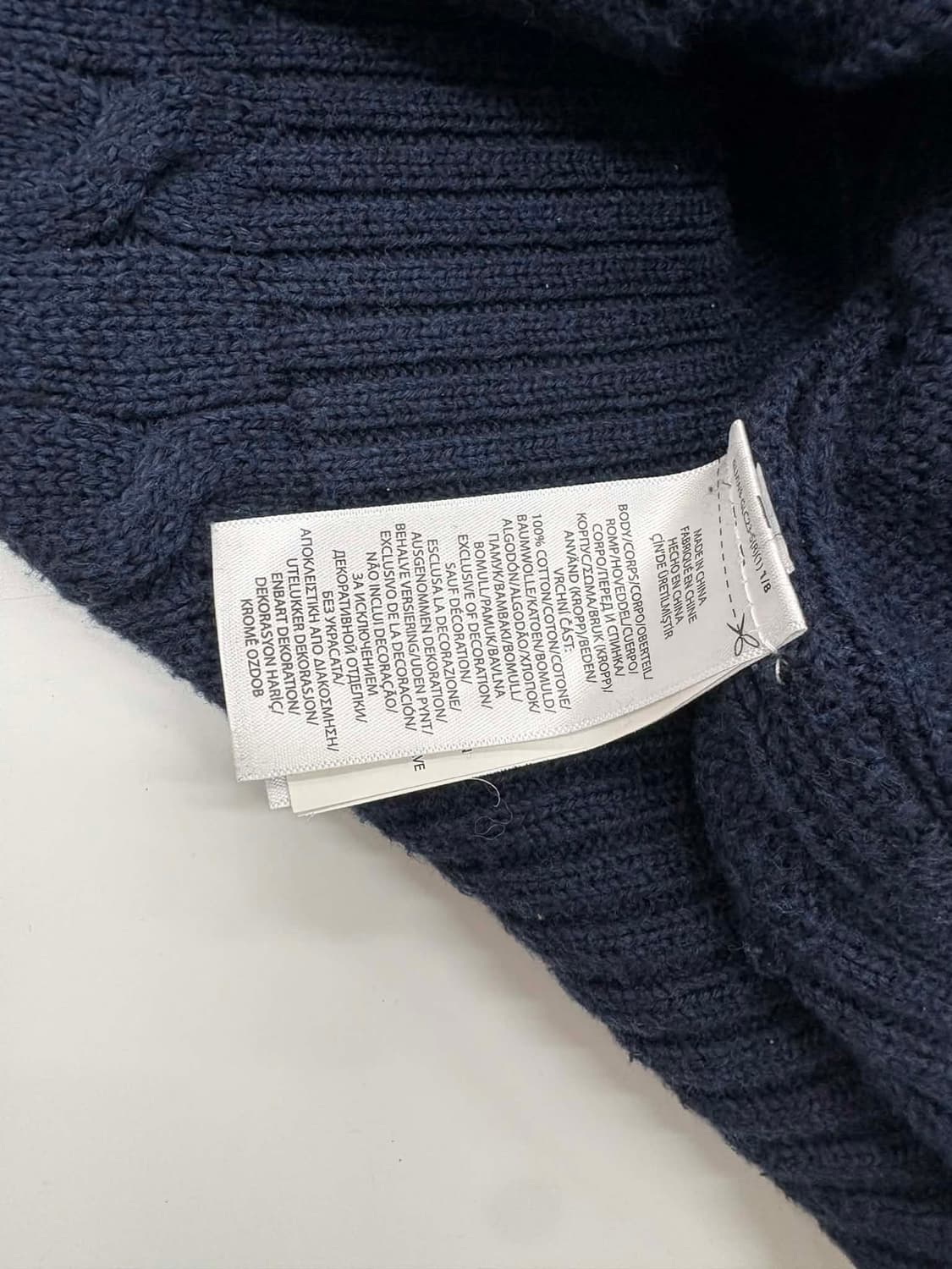 [M] 폴로 랄프로렌 네이비 코튼 케이블 니트 스웨터 상품이미지4