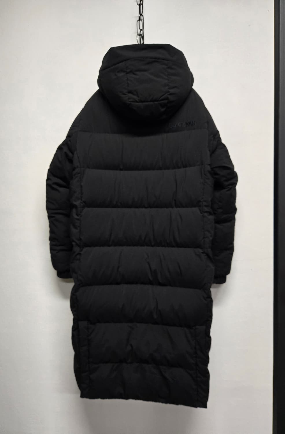 블랙야크 후드 롱 구스다운패딩 블랙 상품이미지2