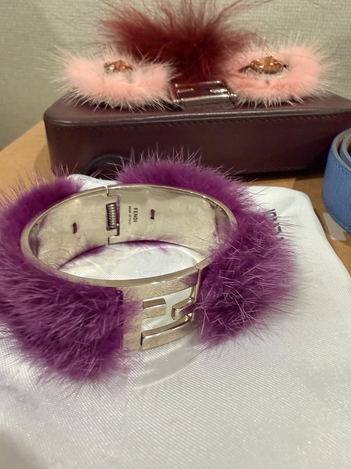 FENDI 펜디 퍼플 밍크팔찌.FF벨트  상품이미지1