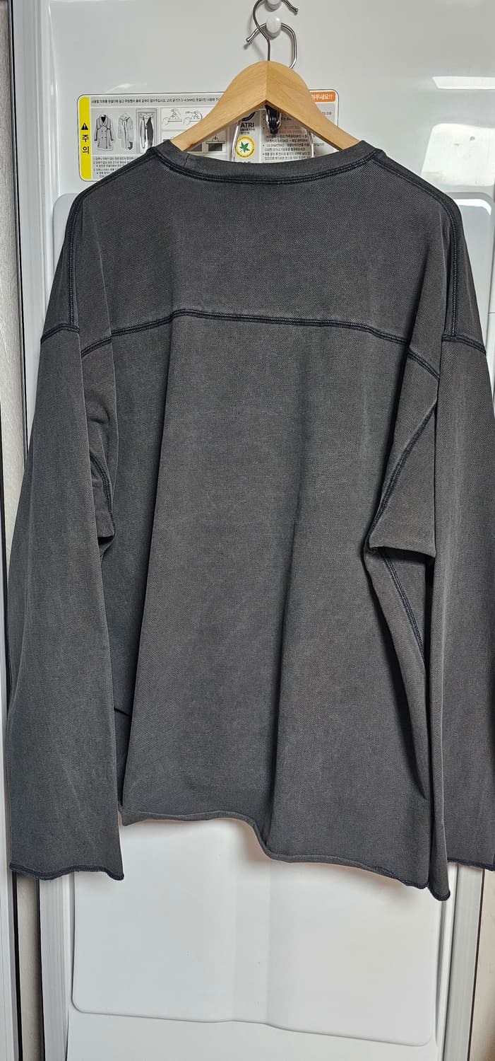 스투시 피그먼트 다이드 코튼 풋볼 크루 워시드 블랙 상품이미지5