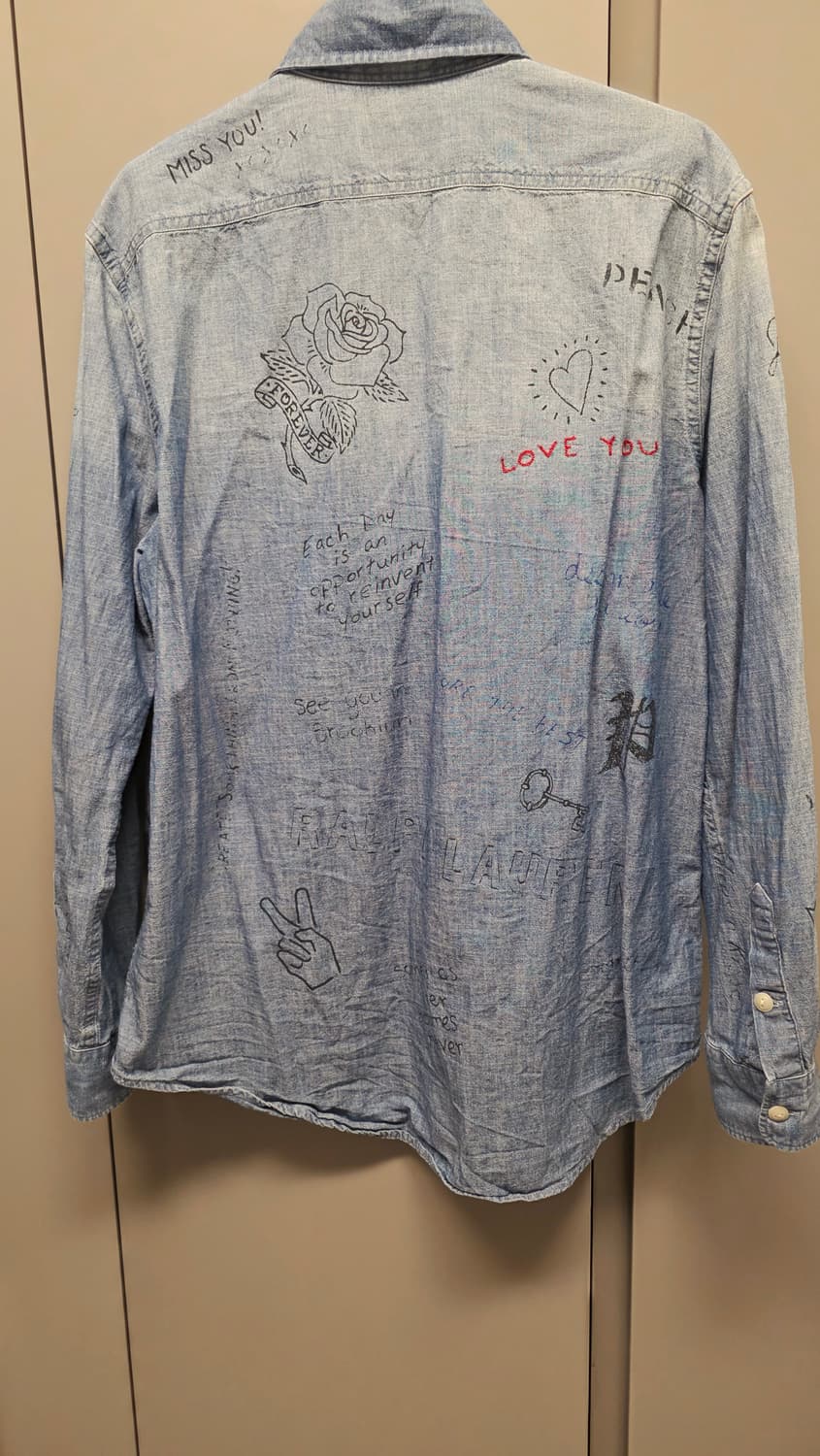 폴로 랄프로렌 자수 프린팅 데님 셔츠 상품이미지2