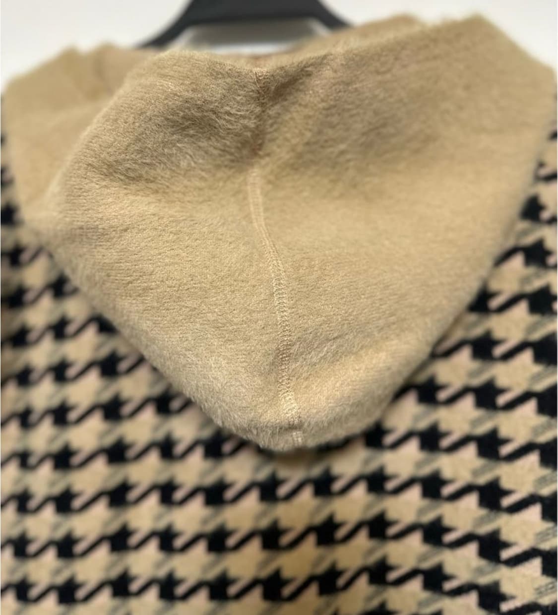 담비소재하운드투스 체크 후드 롱 가디건 상품이미지10