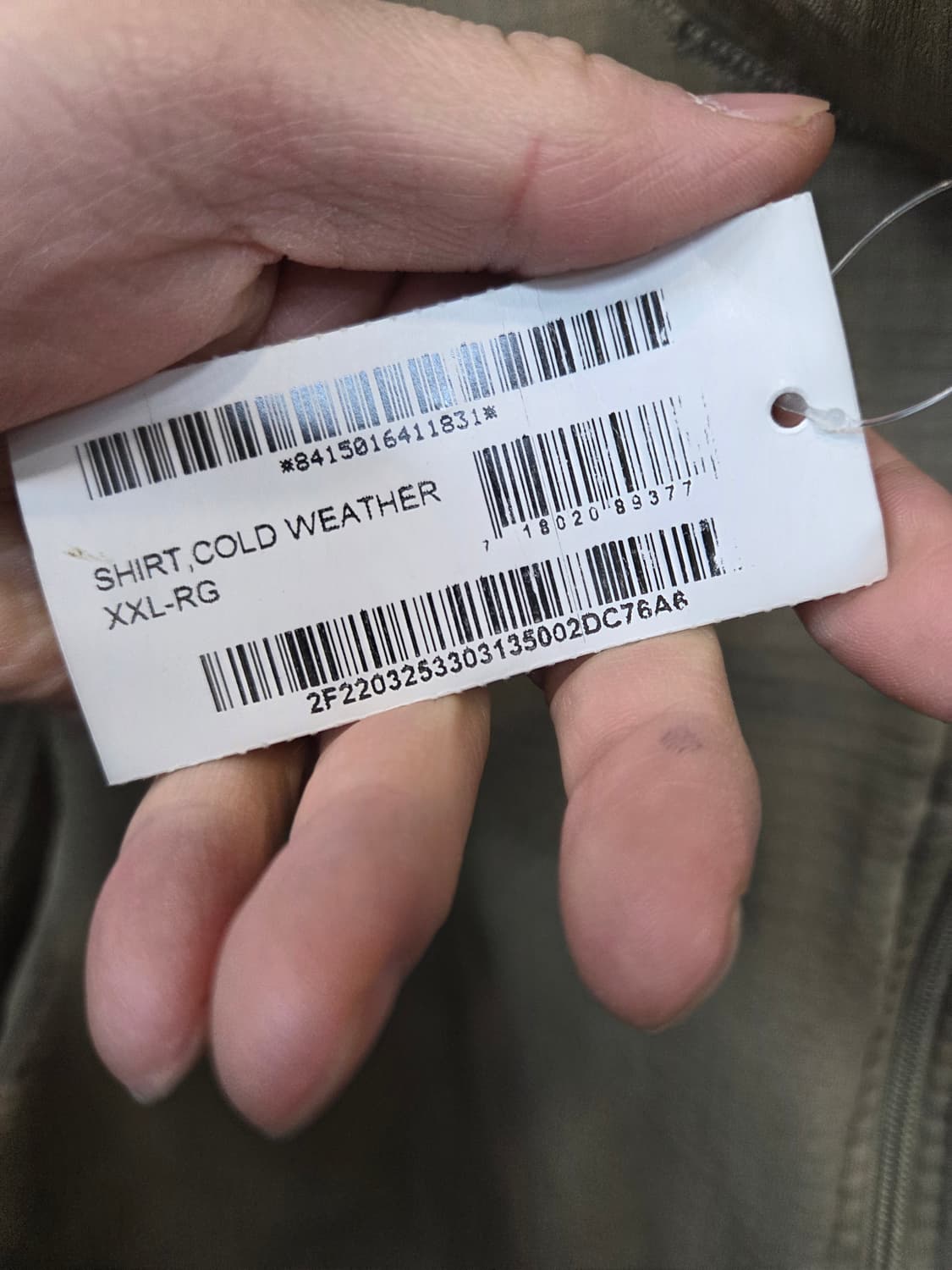 밀리터리 미군 cold weather 반집업 기모 긴팔 xxl 레귤러  상품이미지4