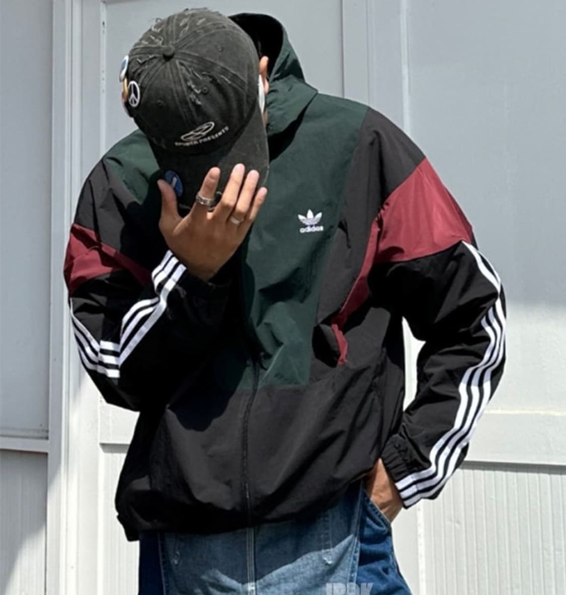 아디다스 오리지널 컬러블록 바람막이 집업 후드 자켓 KC3125 상품이미지4