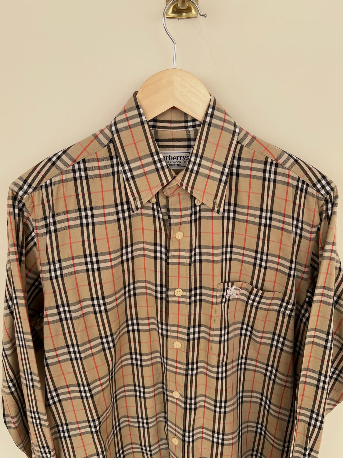 버버리 빈티지 체크 코튼 셔츠(Made in England) 상품이미지2