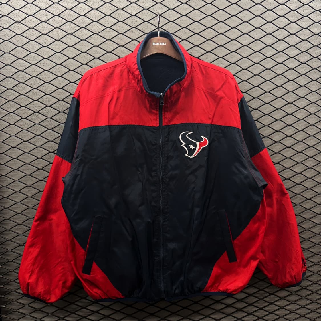 USA VINTAGE 리버시블 플리스자켓 휴스턴 텍산스 팀로고 빅컬러블럭 상품이미지2
