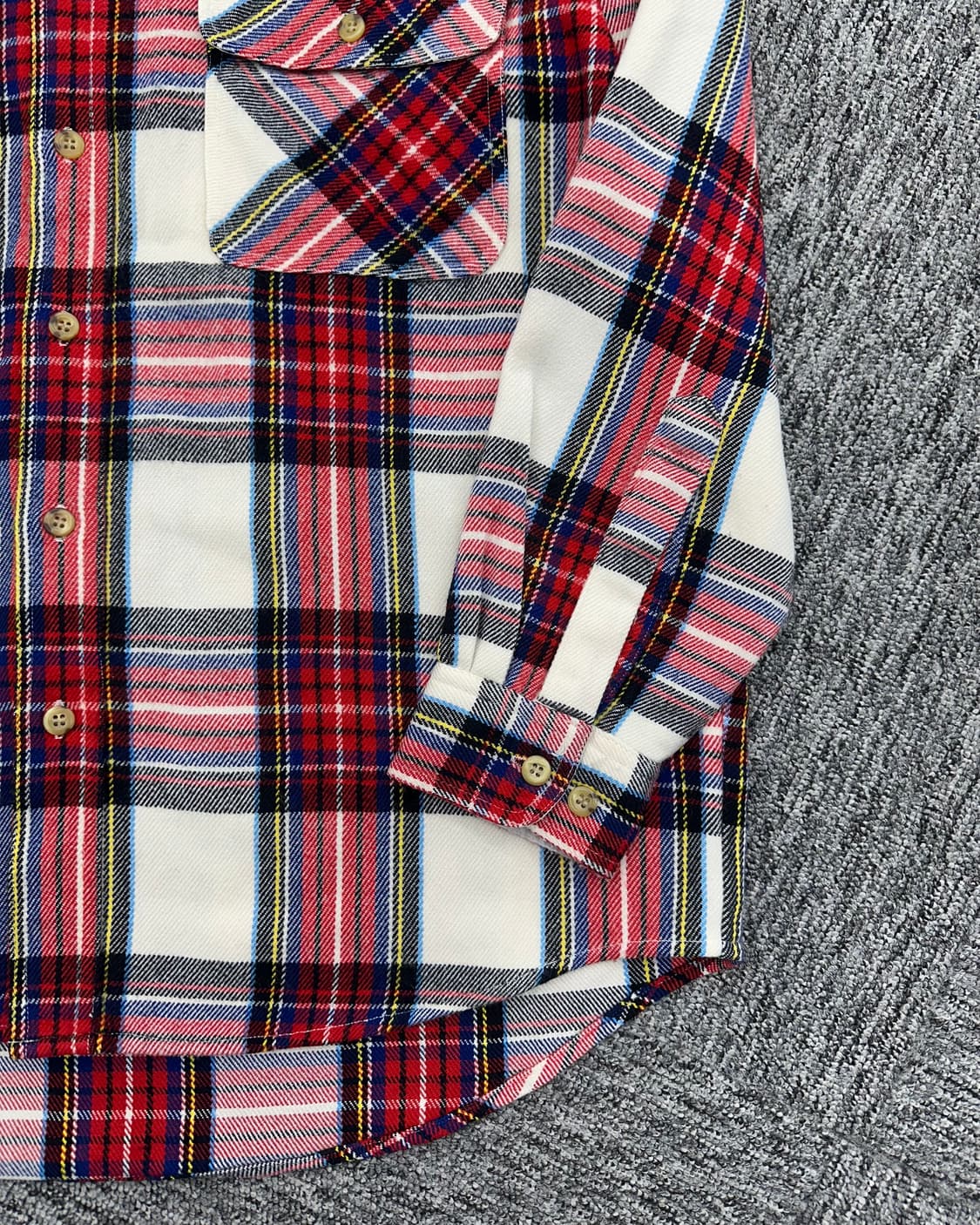 (L)아크릴 배색체크셔츠-M1148 상품이미지2