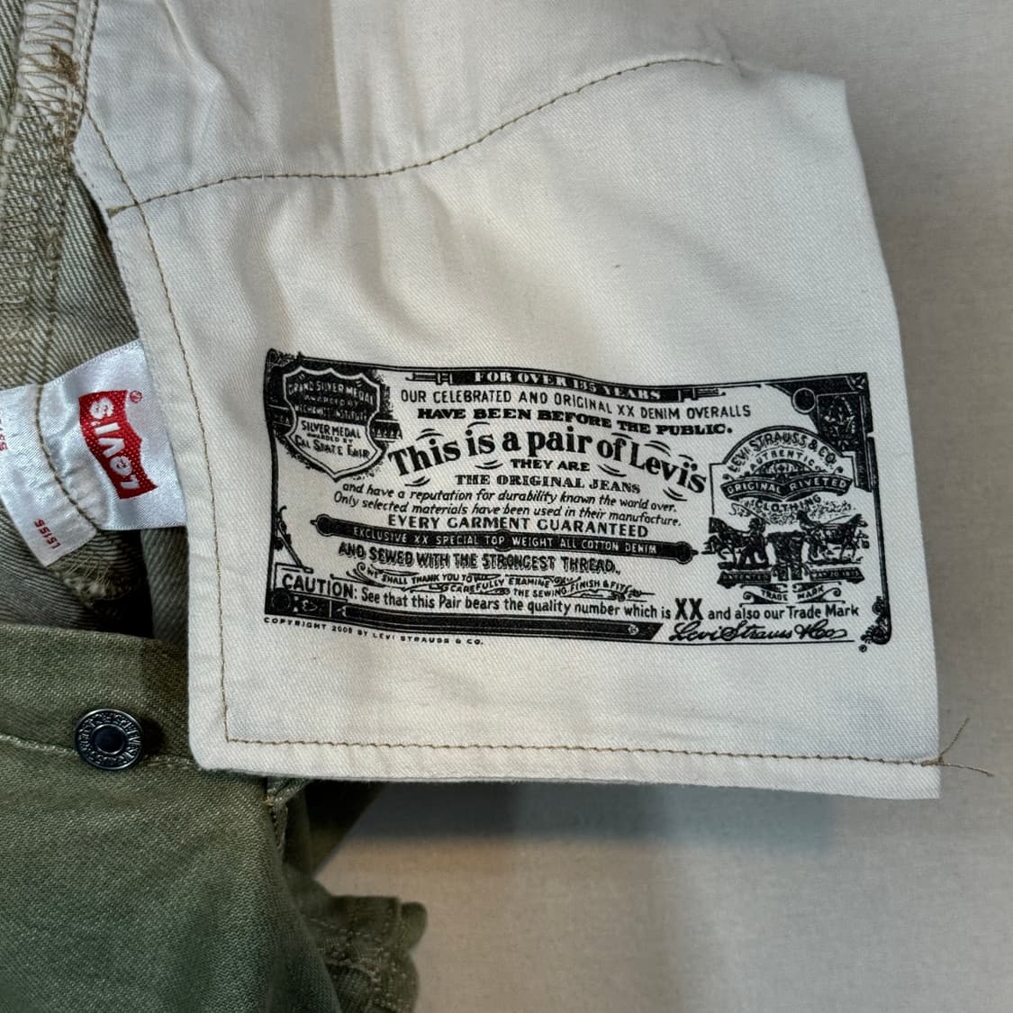 34inch) 리바이스 501 버튼플라이 리지드 데님 청바지 상품이미지10