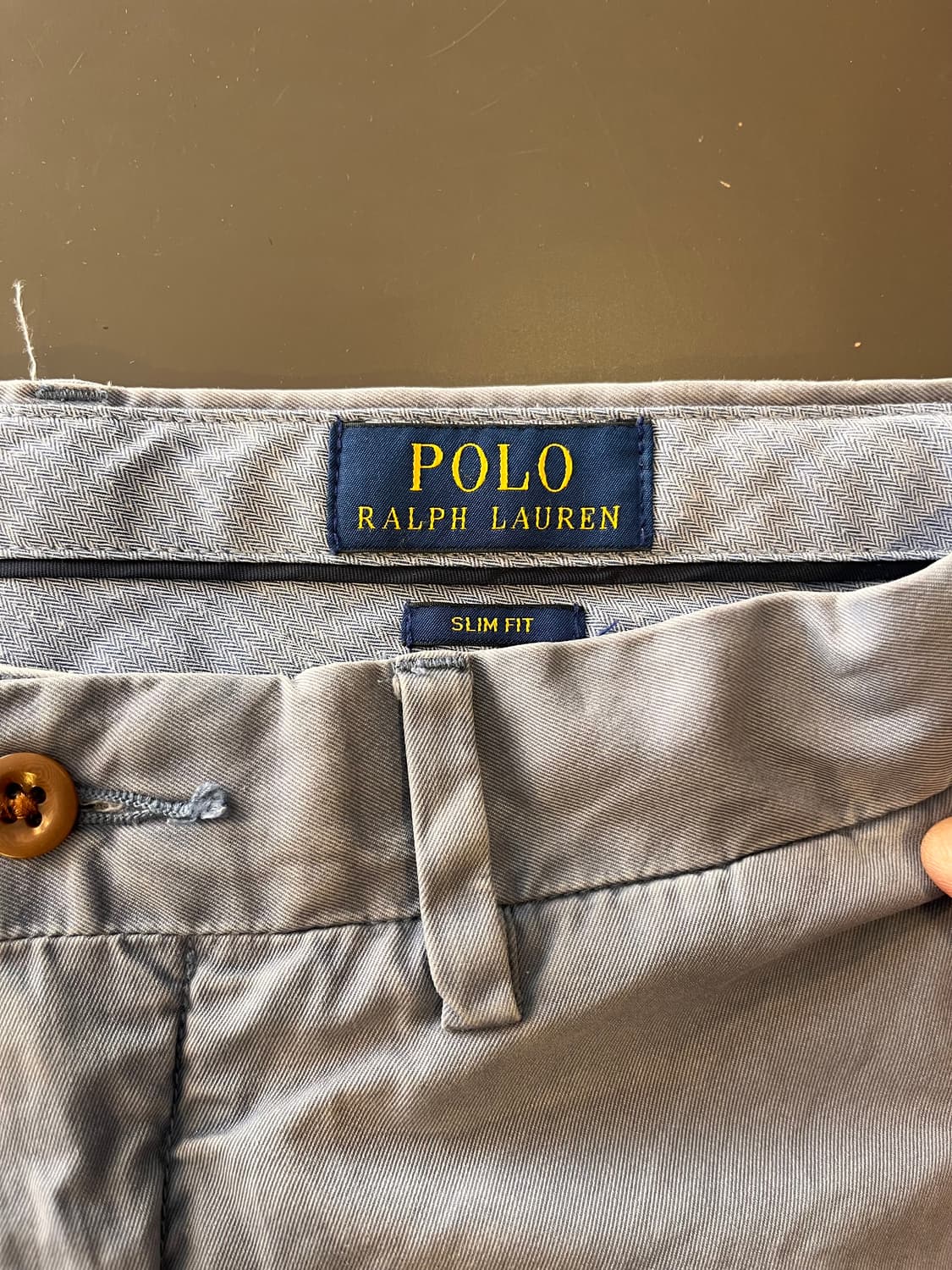 폴로 랄프로렌 슬림핏 라이트 블루 치노 팬츠 상품이미지3