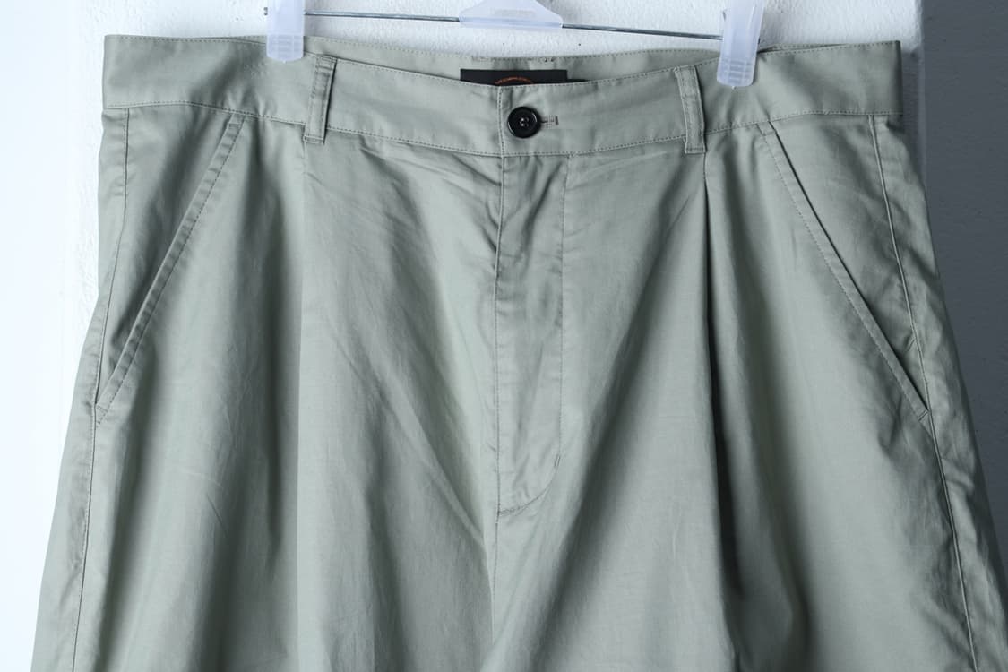 (XL) 비슬로우 면바지 팬츠 와이드핏 카키 아메카지-P10054 상품이미지3