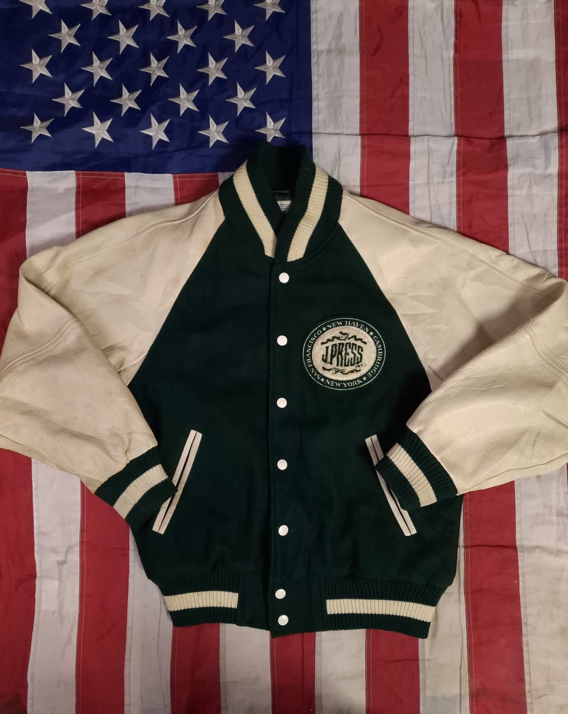 오리지날 80's 일본판 J.PRESS 울레더 바시티 자켓 상품이미지1