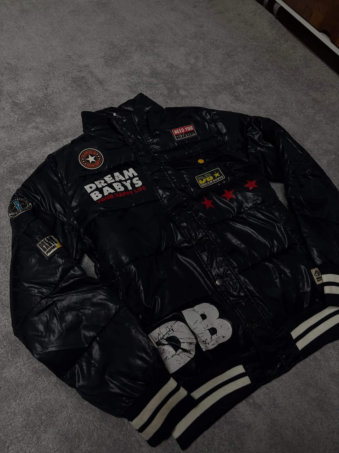 Vintage Y2K punk racing patch jacket 상품이미지3