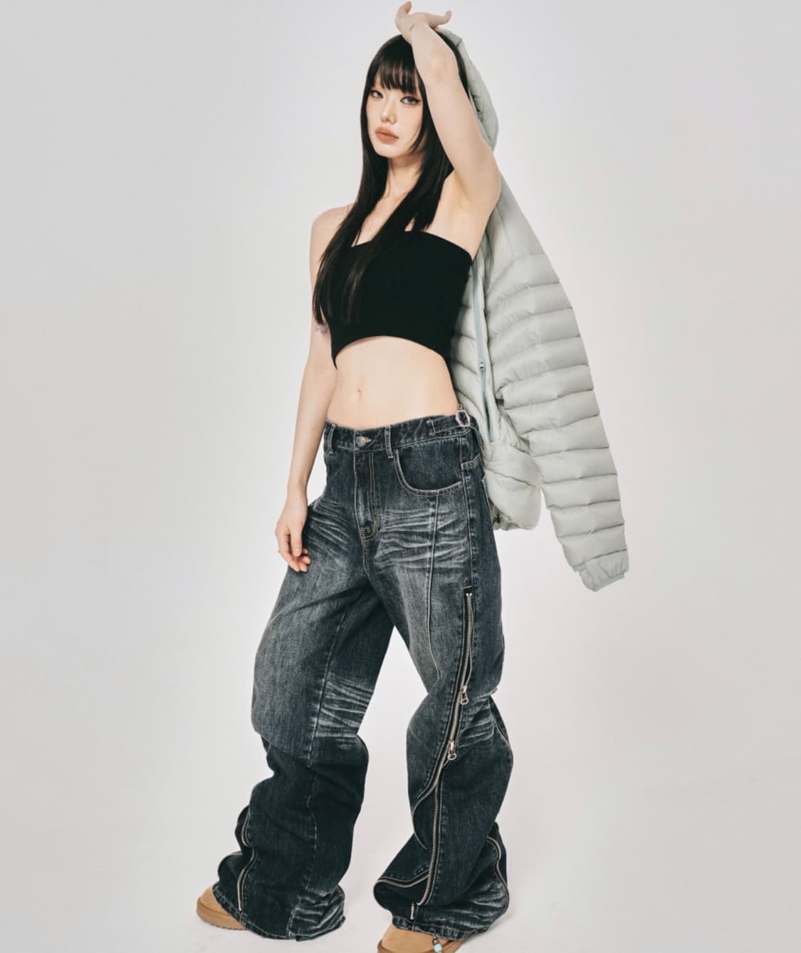 스키즘 인듀싱 CONVERTIBLE ZIP UP JEANS 상품이미지1