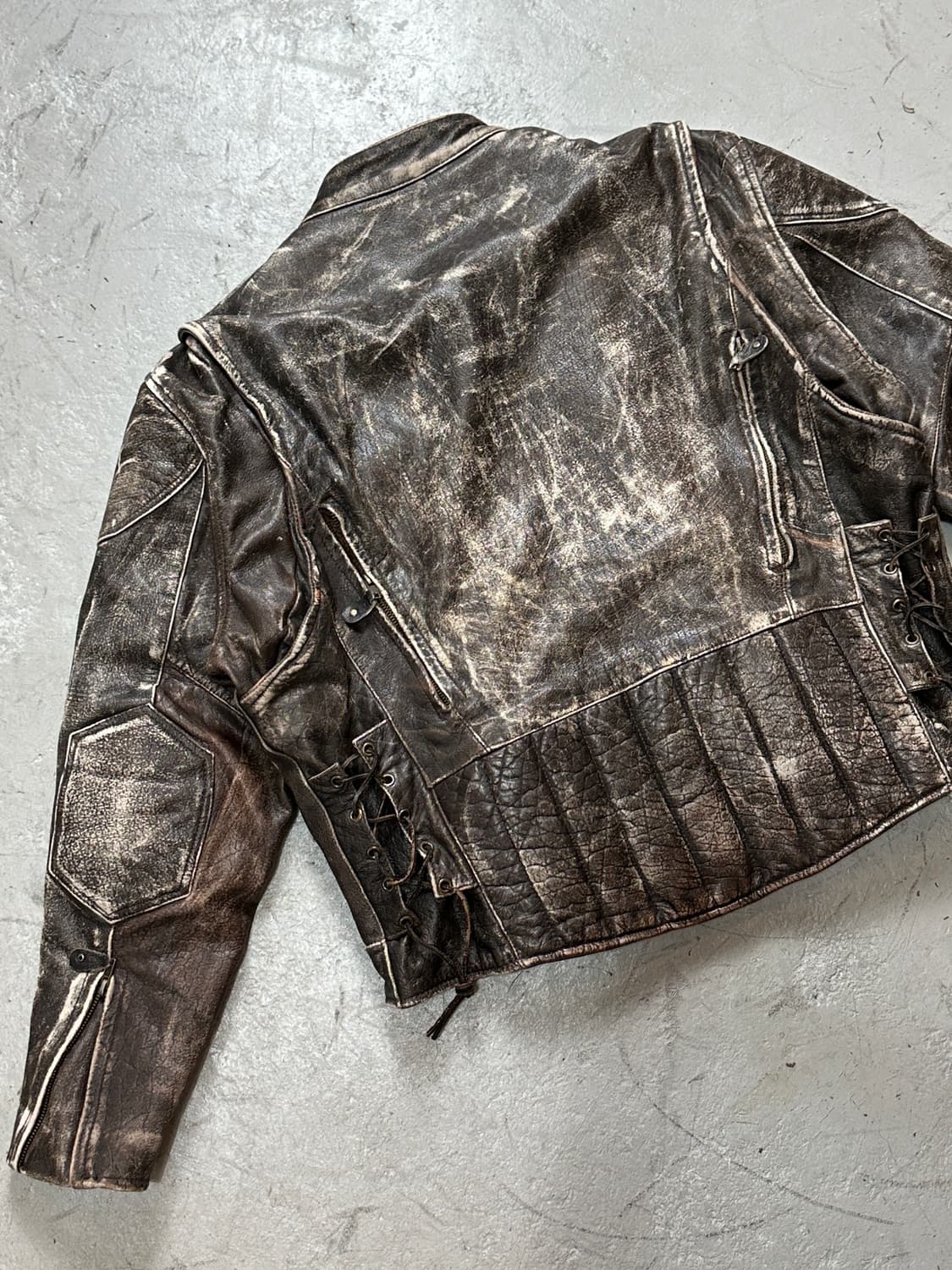 00's 빈티지 디스 레더 자켓 빈티지 레더 자켓 라이더 상품이미지6