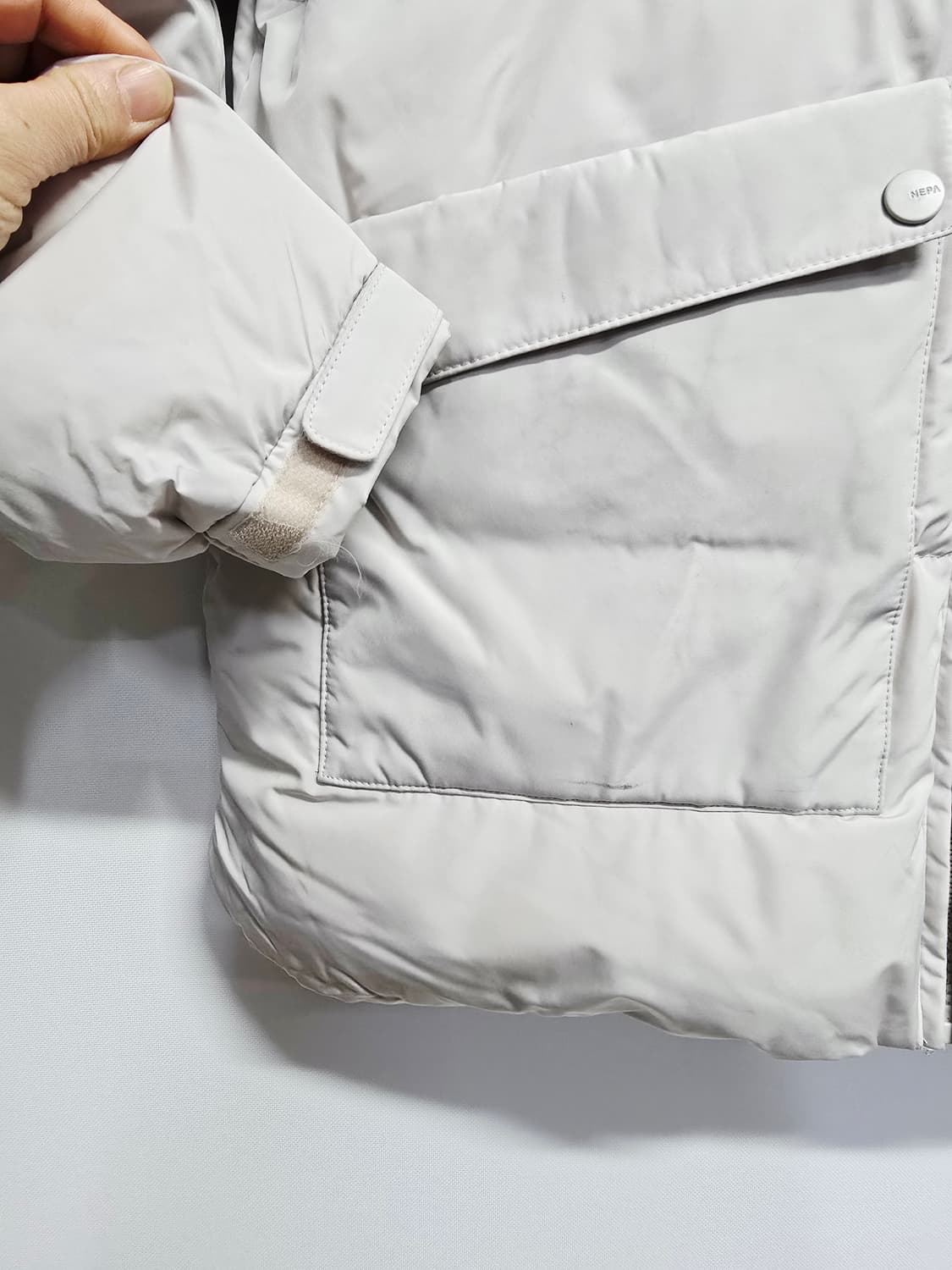 네파키즈 패딩 아이보리 봄버 스타일160 상품이미지3