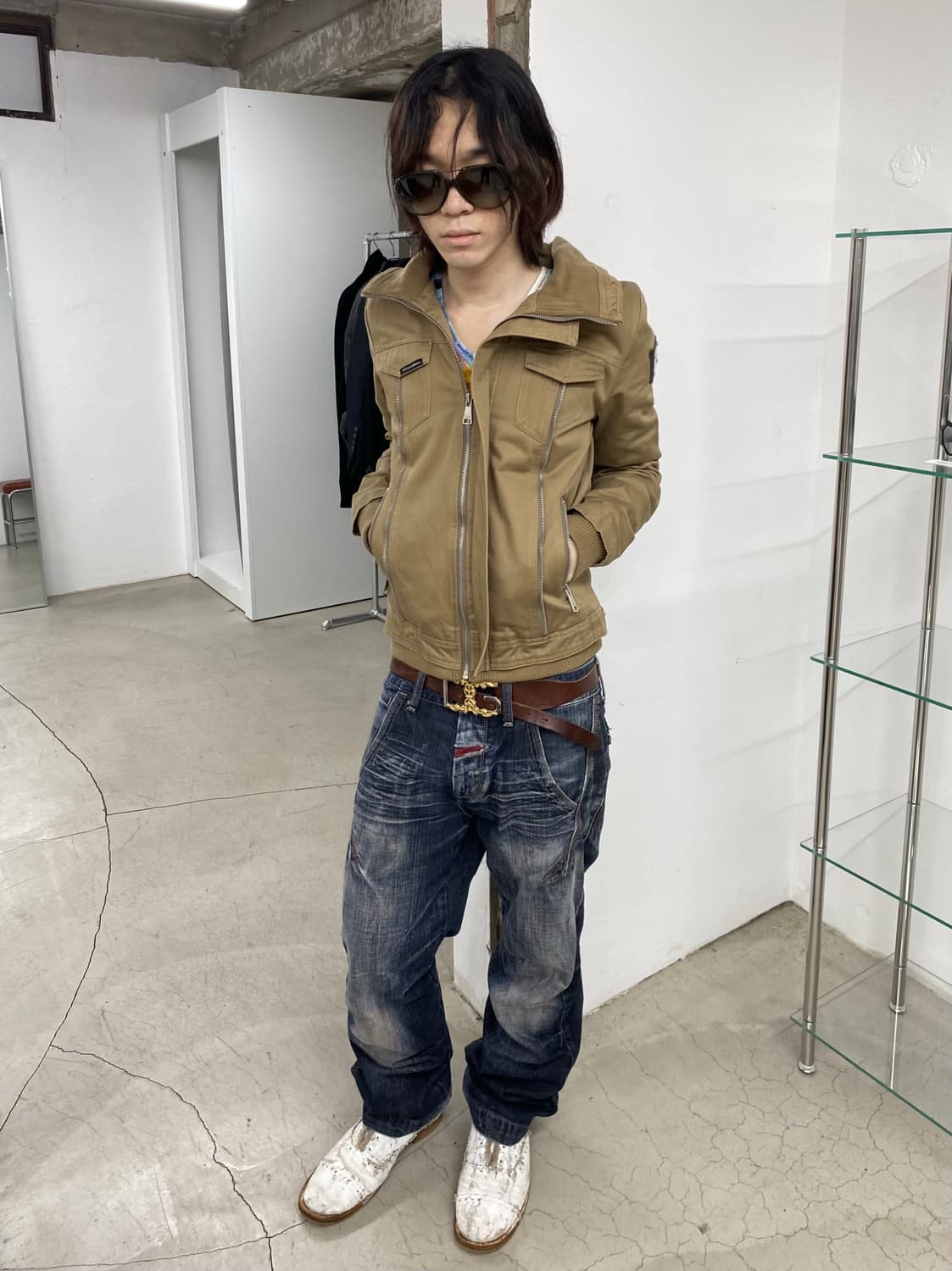 돌체앤가바나 실버 플레이트 하이넥 지퍼 자켓 상품이미지2