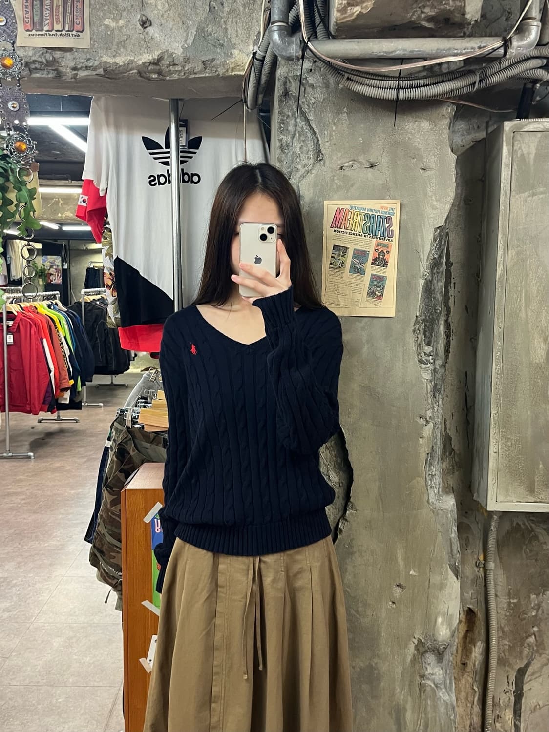 폴로 랄프로렌 브이넥 니트 네이비 S #csz1472 상품이미지2