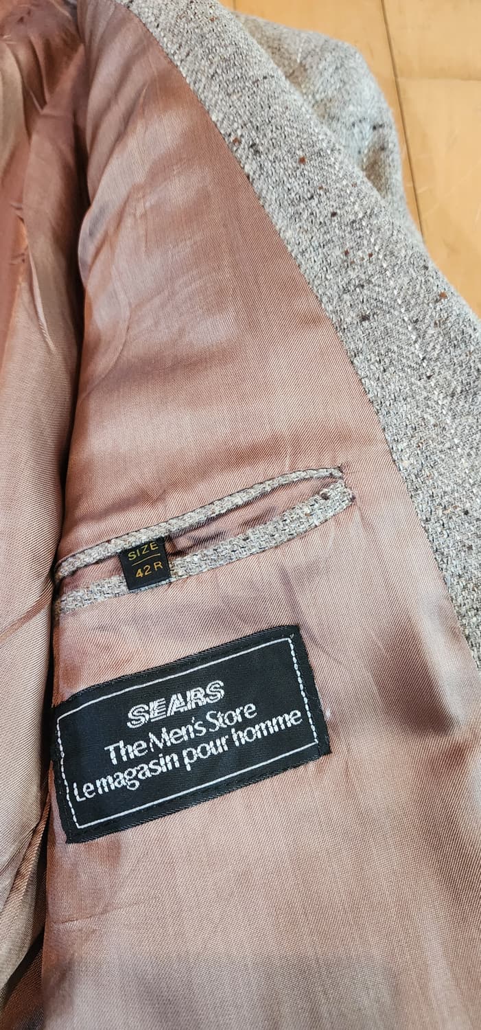 연그레이/연브라운 모직 트위드자켓 슬림XL 상품이미지8