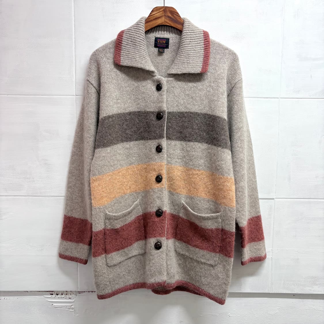 울 스트라이프 모리걸 에스닉 가디건  상품이미지1