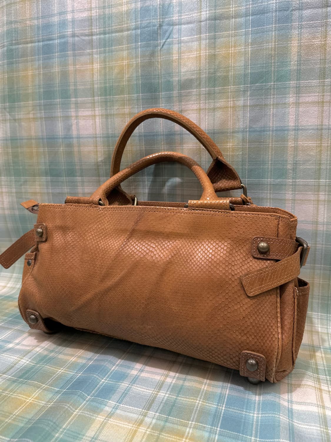brown leather handbag 상품이미지3