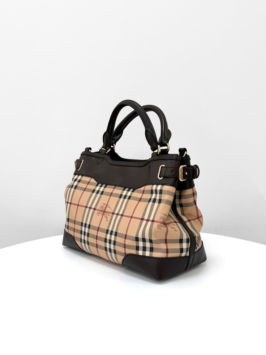 버버리 헤이마켓 체크 햅번 토트백 상품이미지3