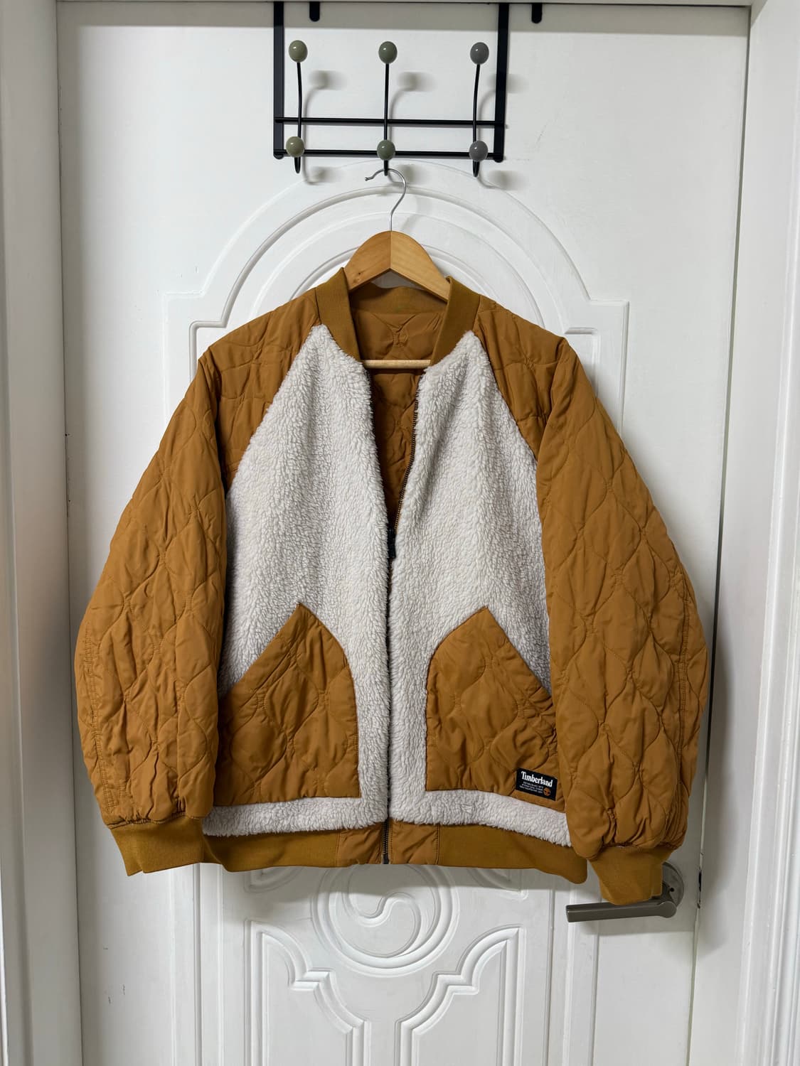 L사이즈 팀버랜드 리버시블 퀄팅 봄버 자켓 브라운 상품이미지2