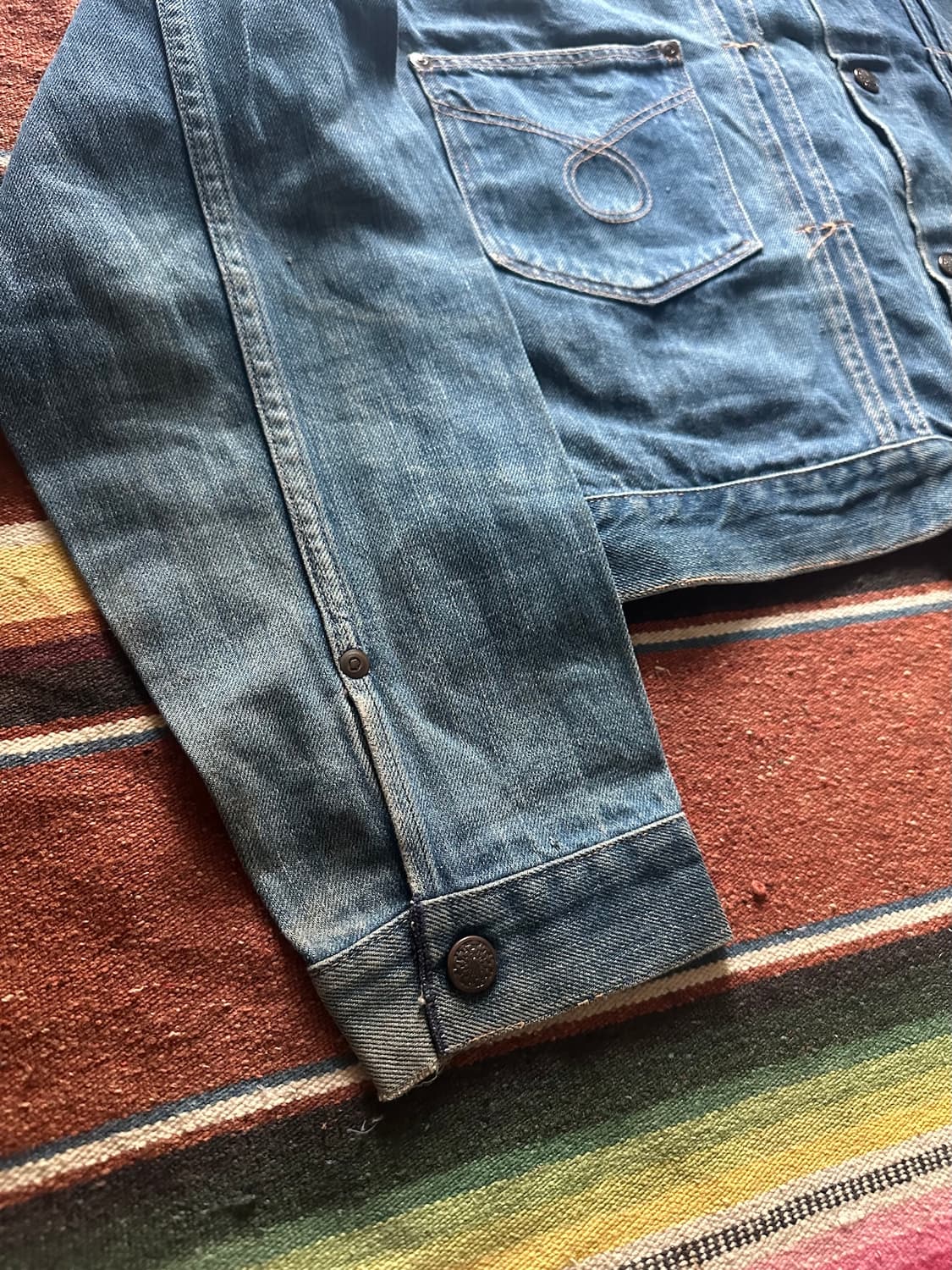 50s 60s USA 빈티지 101 2세대 데님 자켓 더블알엘 리바이스 상품이미지4