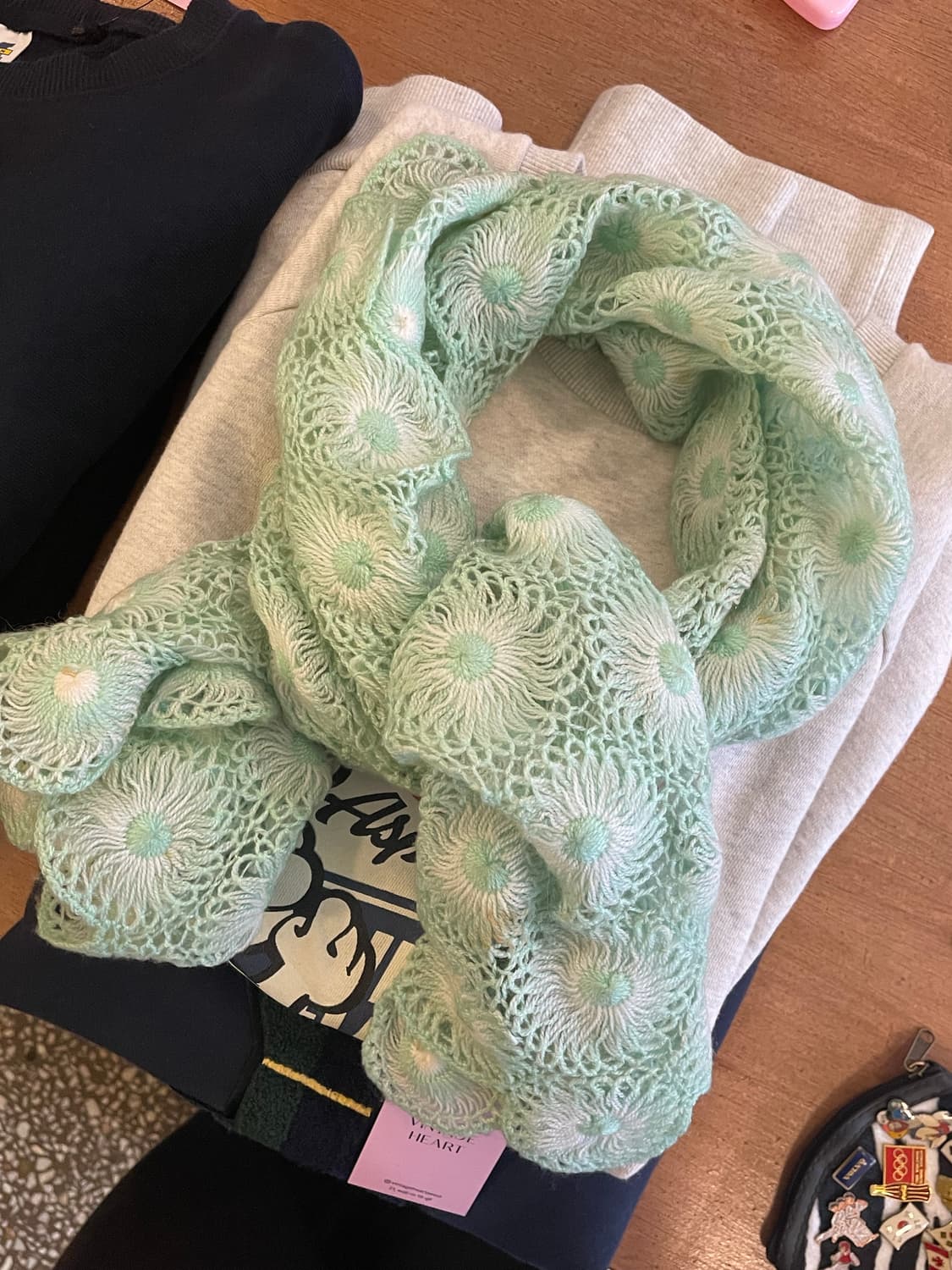 민트 플라워 머플러 [무배] 상품이미지3