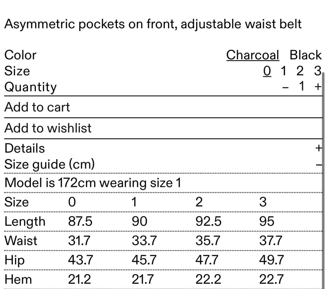 Cinched Pocket Pants 차콜 상품이미지4