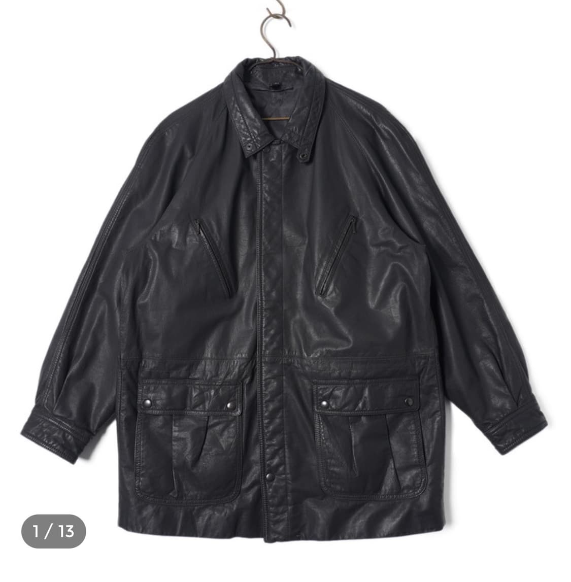 하이넥 레더 카코트 (L) 상품이미지1