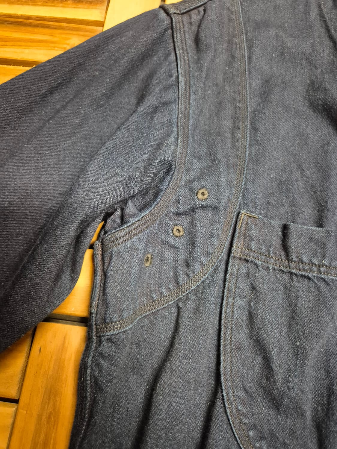 Kapital 캐피탈 인디고 smock bip shirt 스목빕 셔츠 상품이미지3