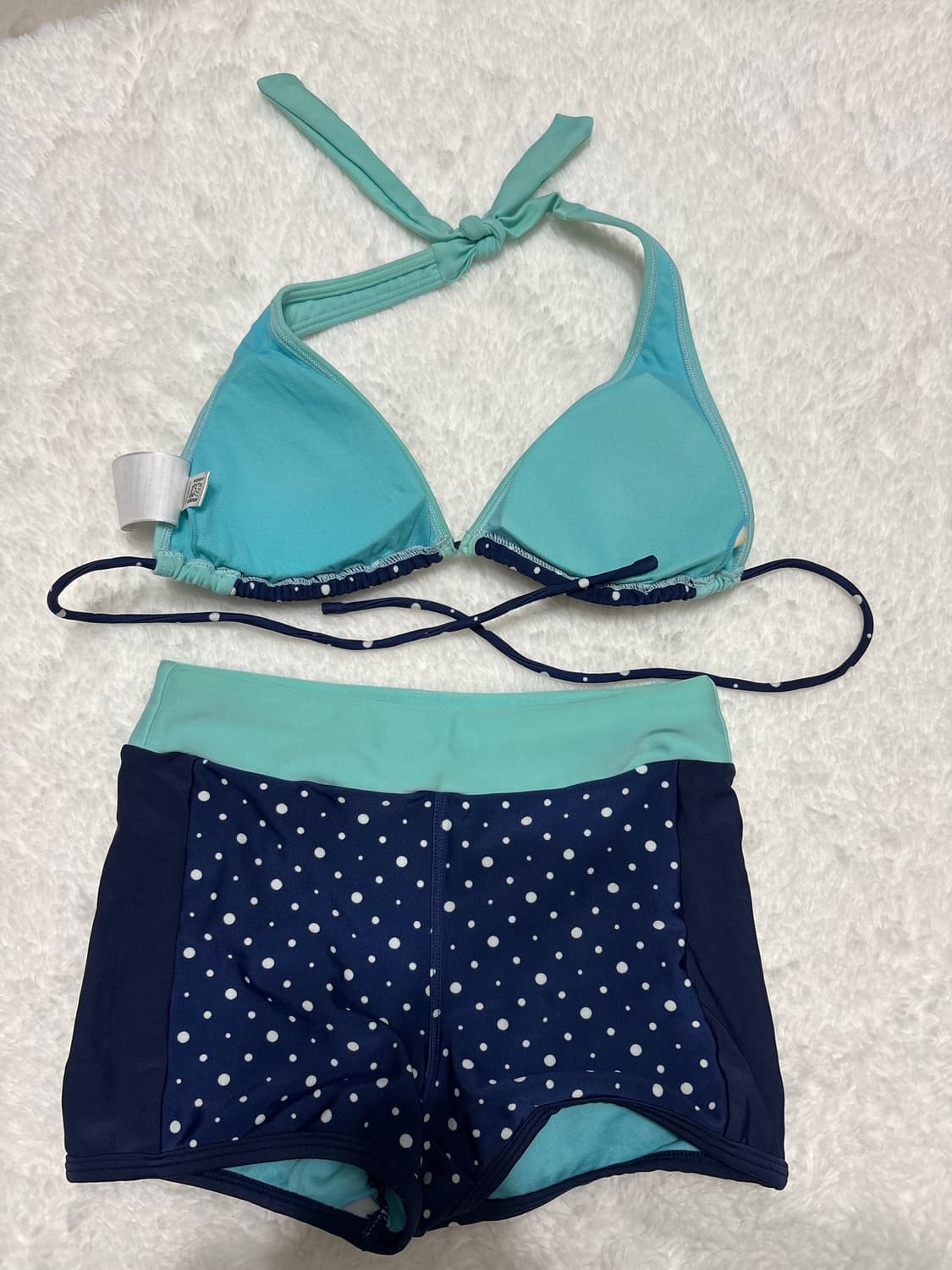 희귀)Adidas 땡땡이 비키니 민트블루 상품이미지2