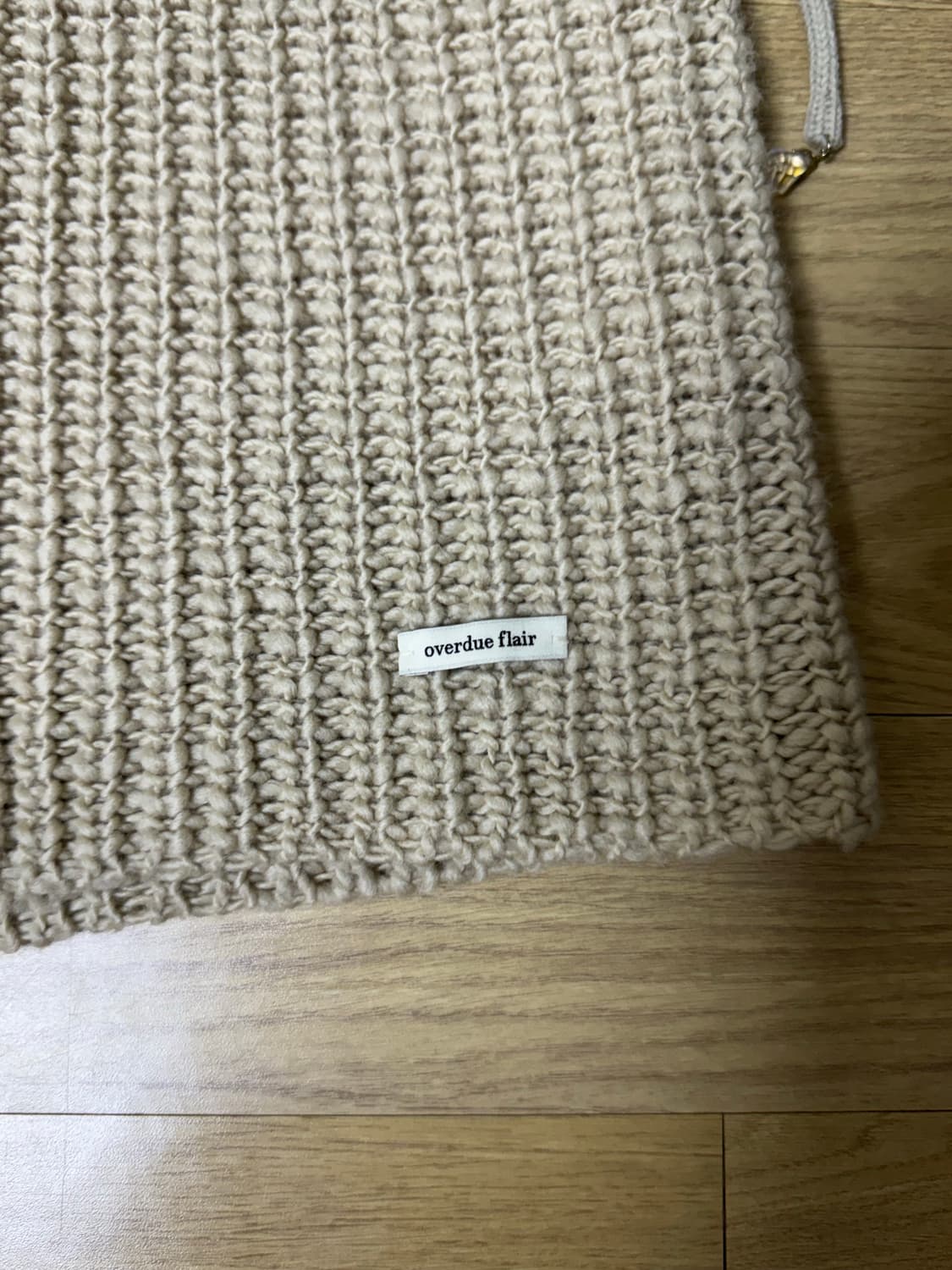 오버듀플레어 크리스탈 스트링 세트 니트 스커트 베이지 OS 상품이미지5