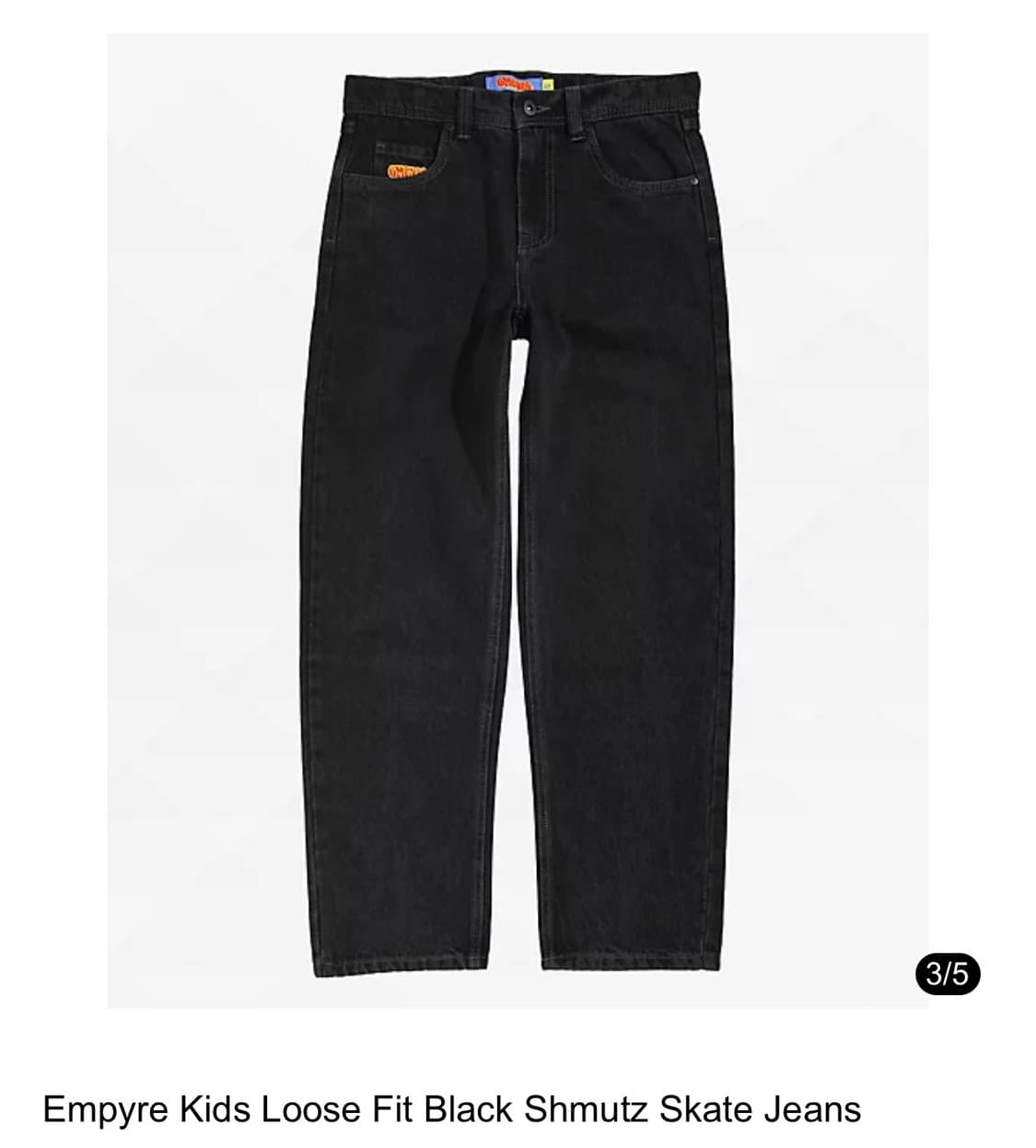 엠파이어 루즈핏 스케이트 바지 블랙 상품이미지3