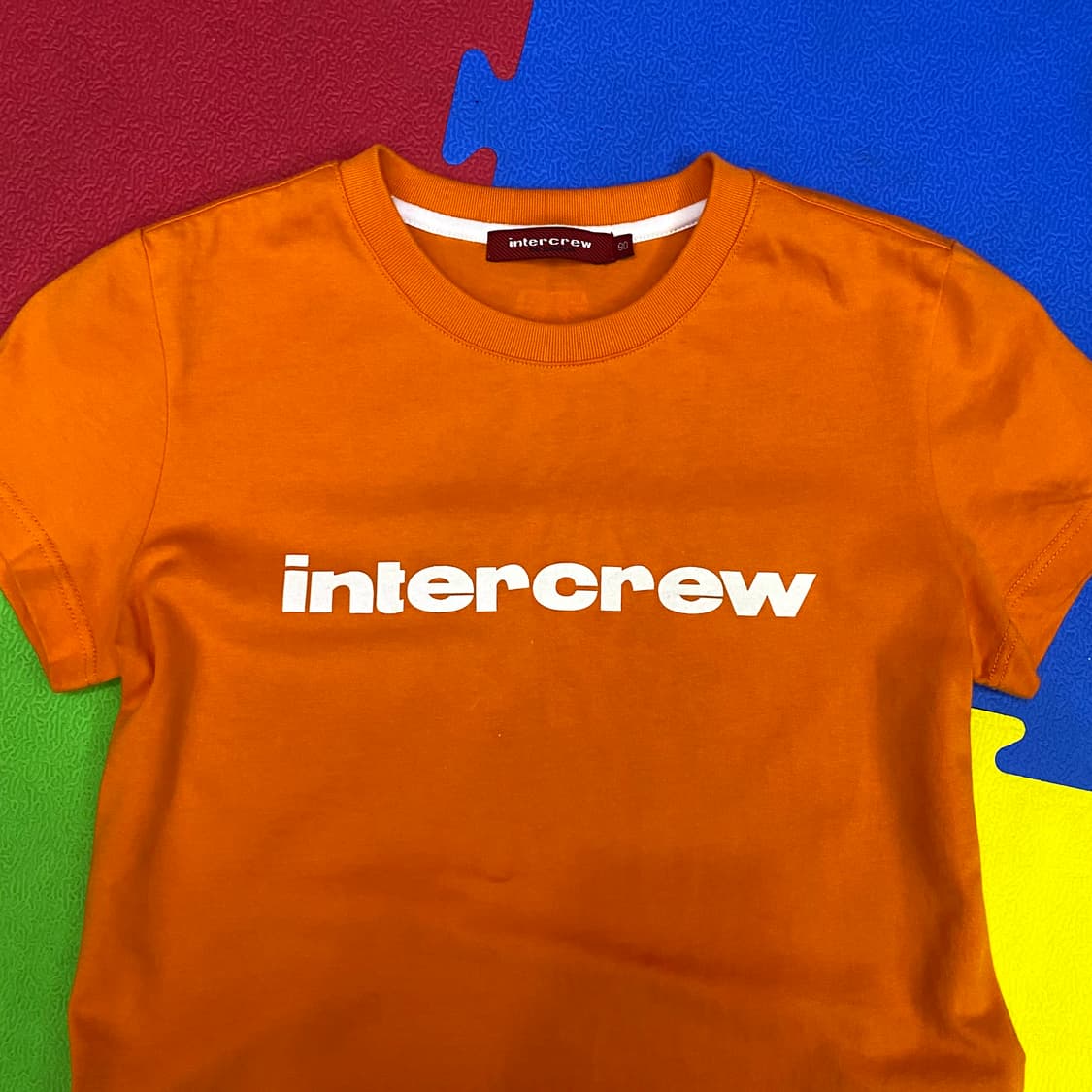 2000s 인터크루 로고 프린팅 반팔 티셔츠 상품이미지2