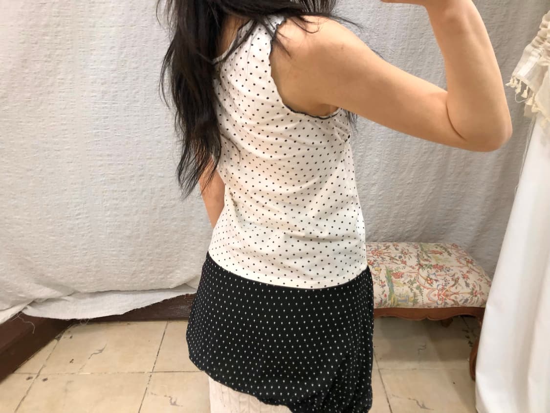 polka ribbon top 상품이미지3