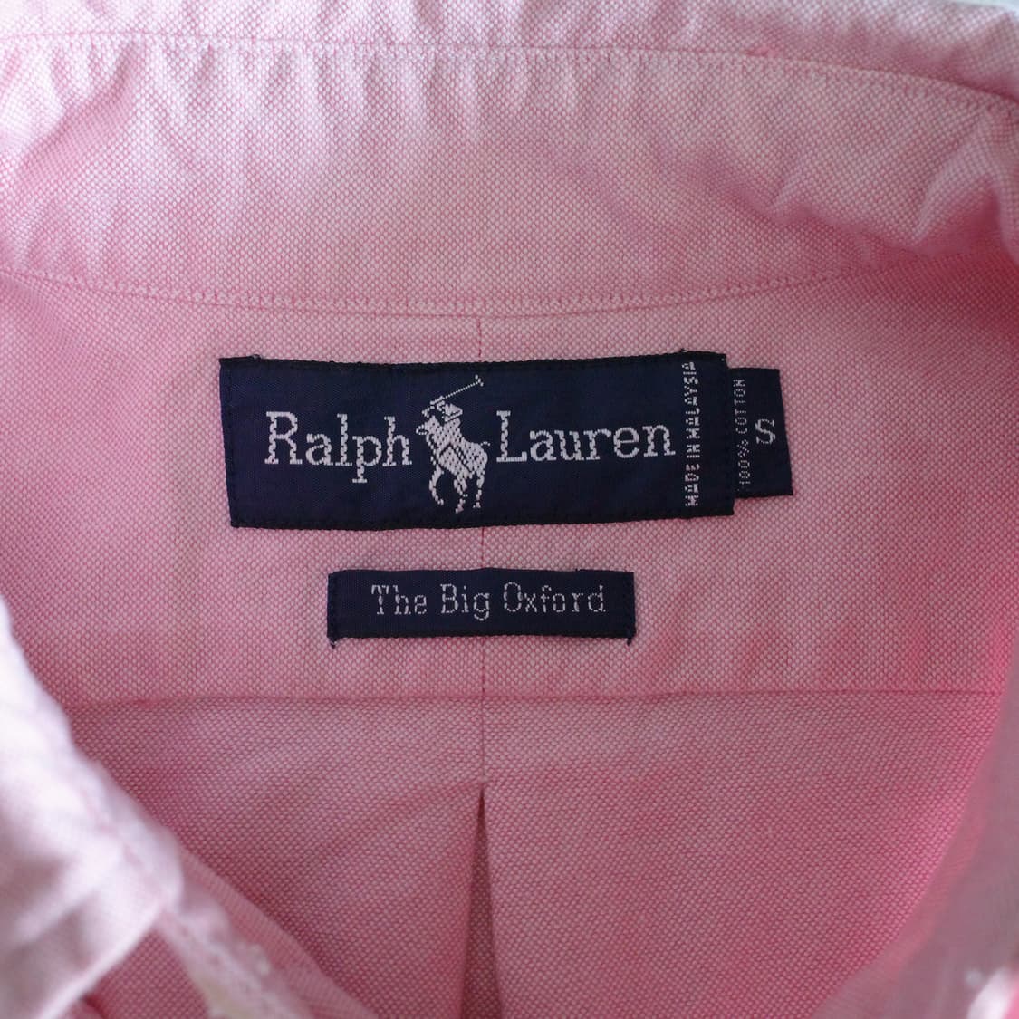 90s 폴로 랄프로렌 빅 옥스포드 셔츠 핑크 (S) 상품이미지3