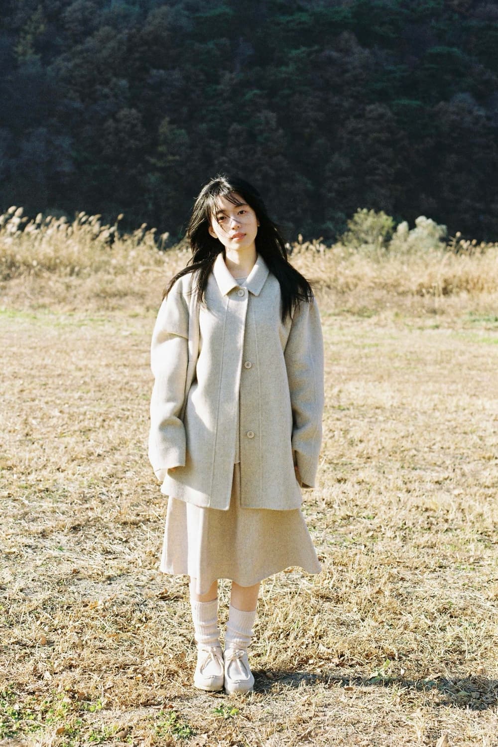 스너그눅 핸드메이드 울 하프코트 상품이미지2