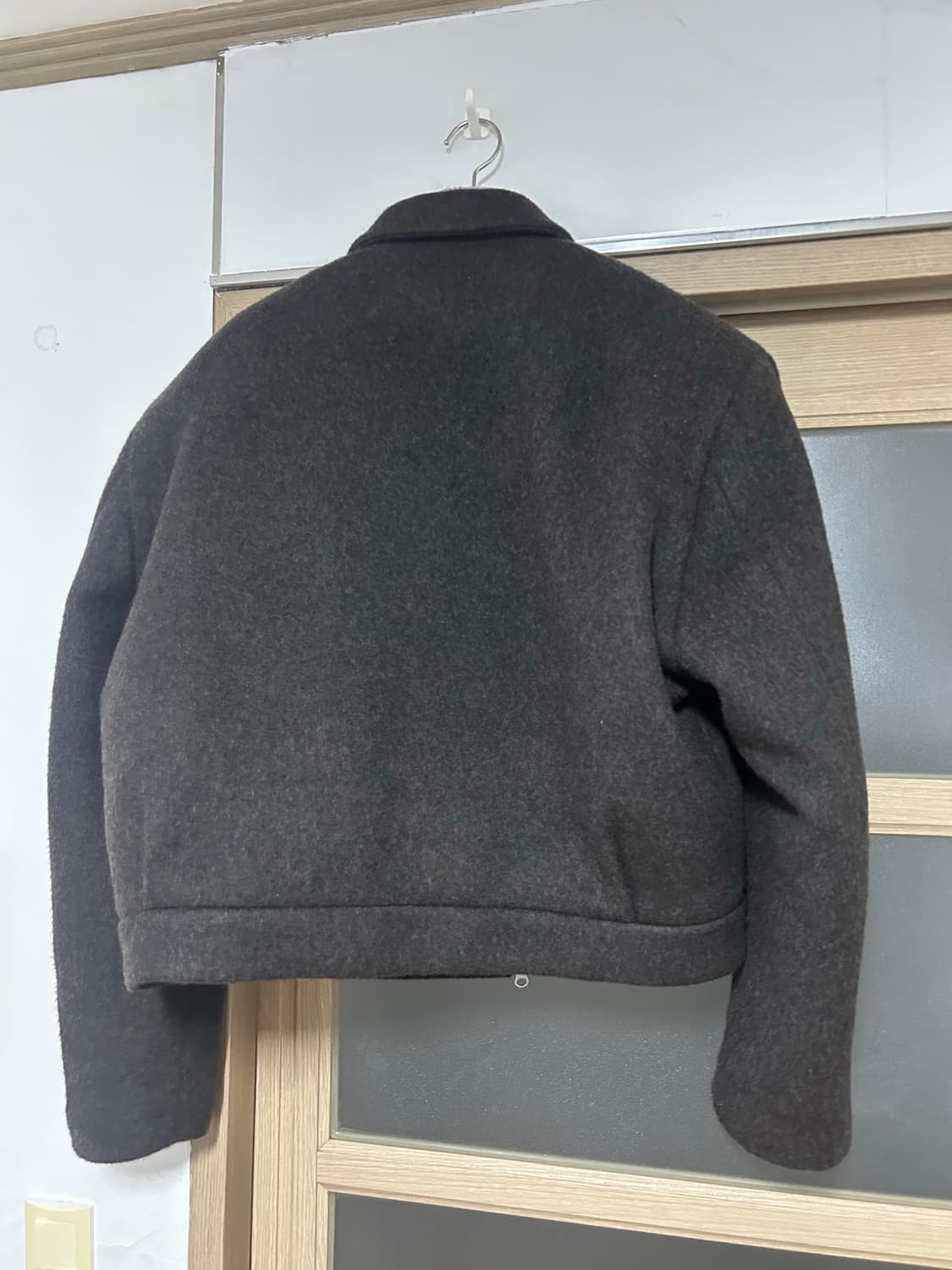 OS) 논노드 울 크롭 자켓 브라운 상품이미지4