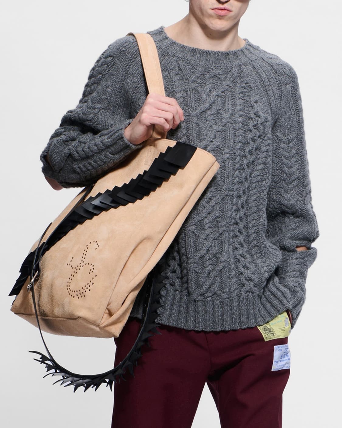 스테판쿡 케이블 니트 스웨터 그레이 상품이미지3