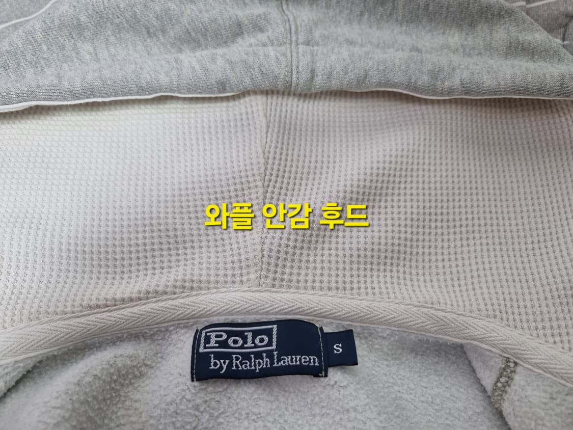 여성 빈티지 폴로 두산 와플후드 기모 후드 집업 자켓 후드티 상품이미지3