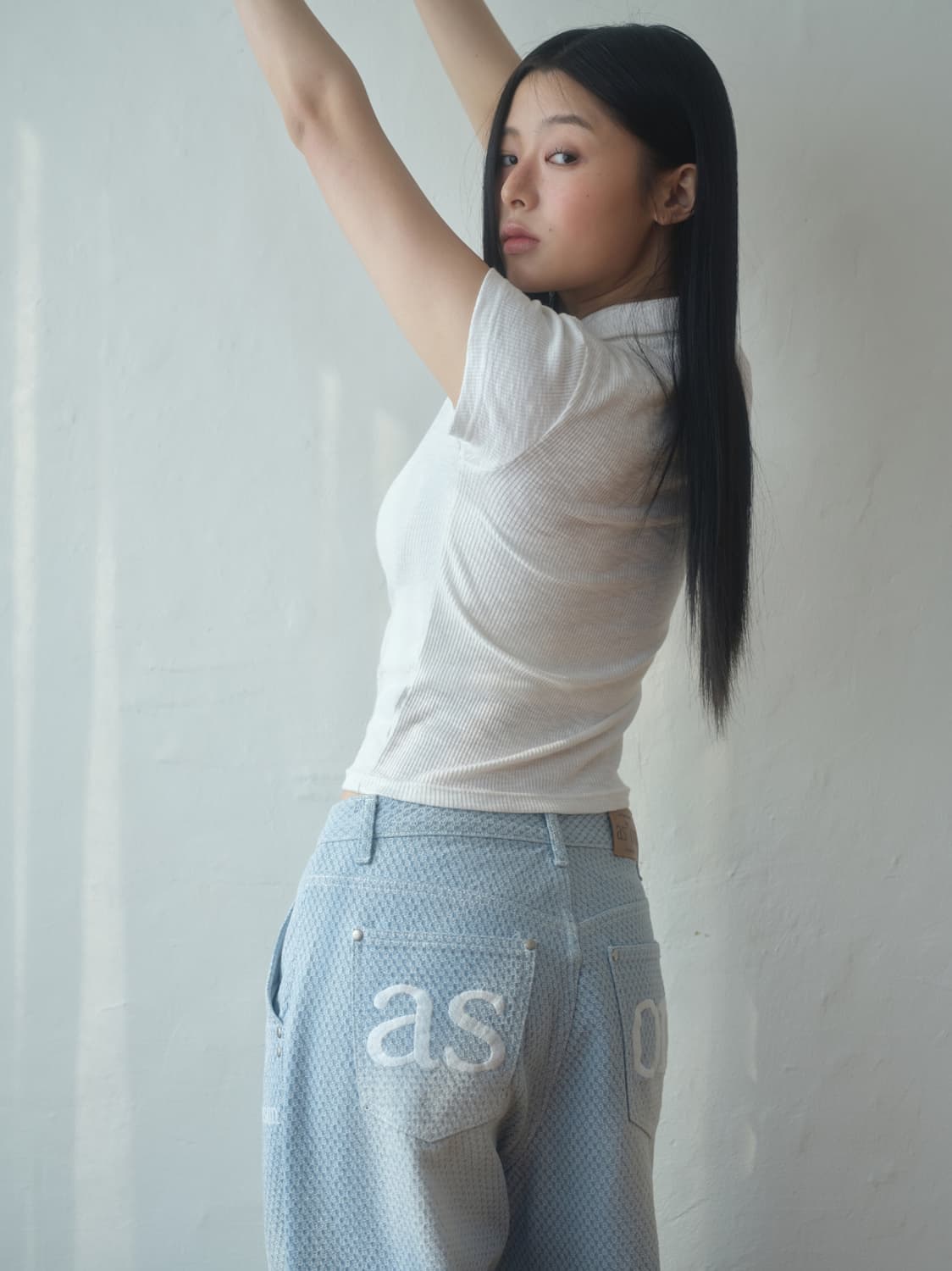 HALF IVY COLLAR TEE / WHITE 상품이미지3