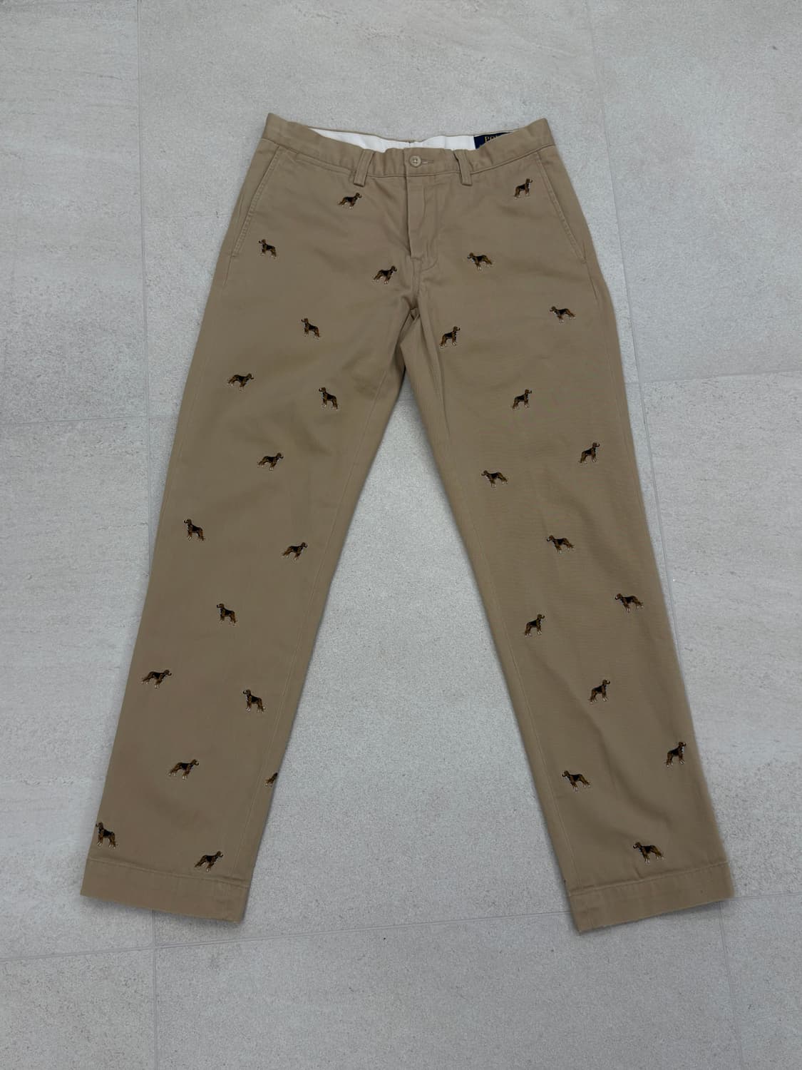 신형라벨 폴로 패턴 치노팬츠 베이지 30/30 상품이미지1