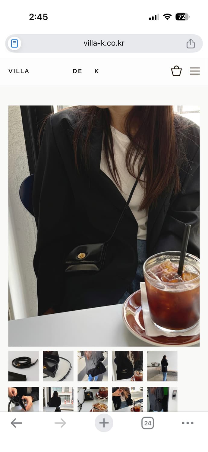 빌라드케이 클래식 미니 퍼스 + 스트랩 / 카드 지갑 상품이미지5