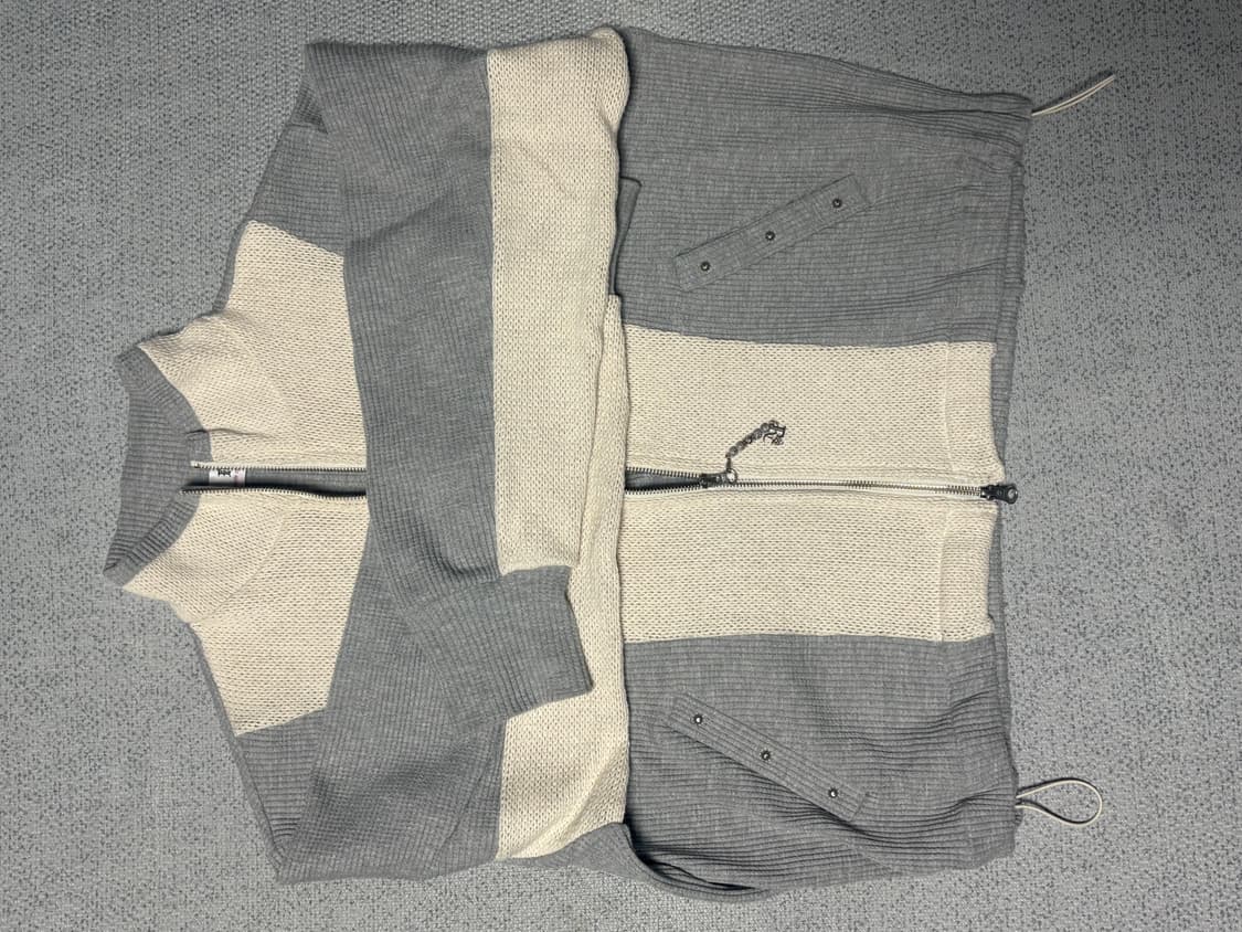 RSSC 리벳 포켓 믹스 니트집업 그레이/아이보리 상품이미지4